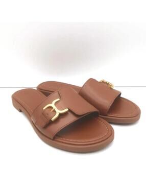 Chloe Marcie Flat Sandal, Size US 7 EU 37, Carmello Color